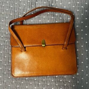 VINTAGE Letter Leather Handbag/Purse